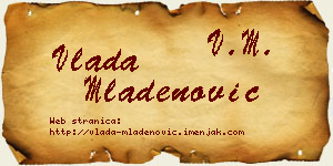 Vlada Mladenović vizit kartica
